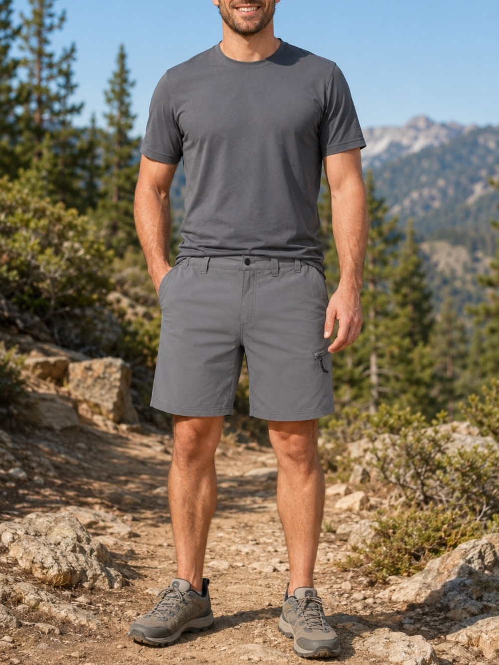 Wrangler Men’s 46 Gray Outdoor Hiking Shorts